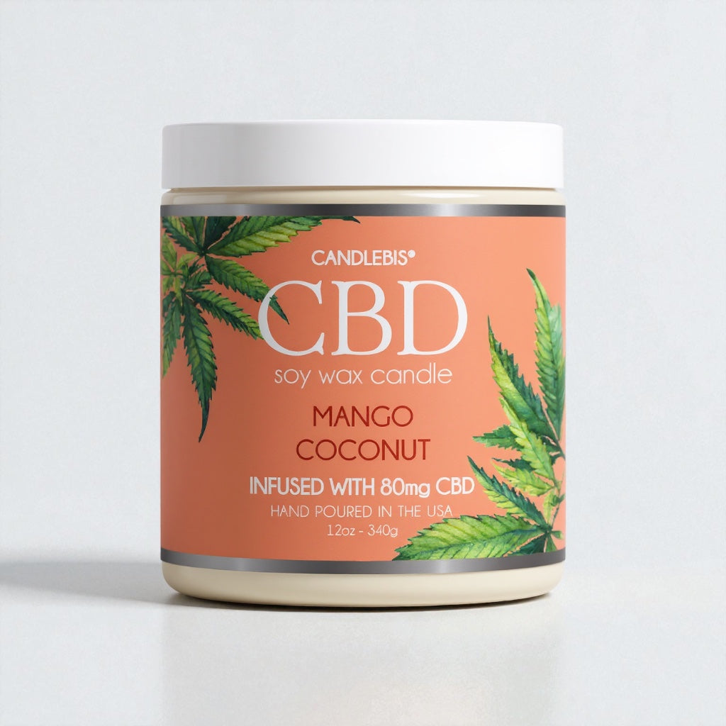 MANGO COCONUT CBD CANDLE – Candlebis Candle Co