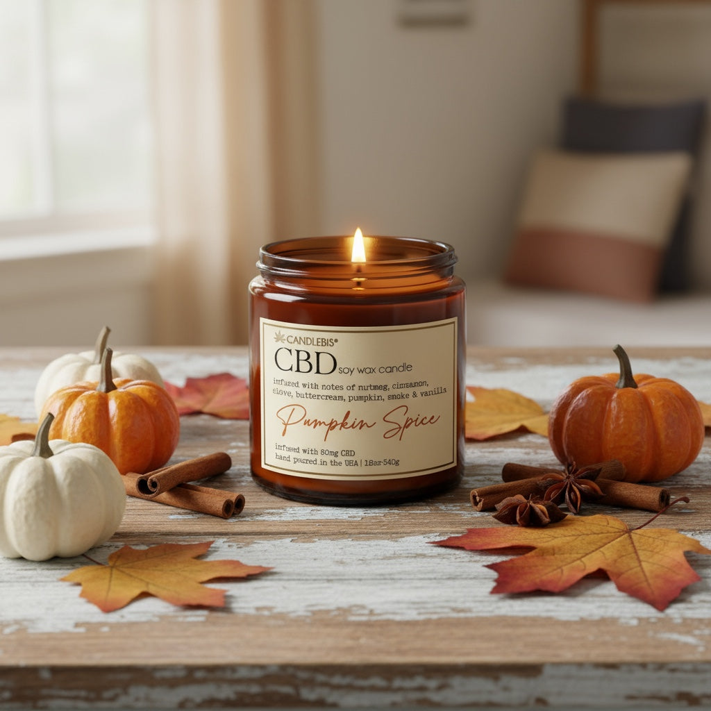 PUMPKIN SPICE CBD CANDLE – Candlebis Candle Co