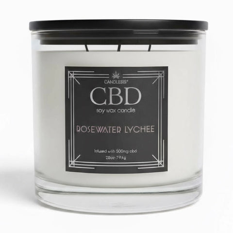ROSEWATER LYCHEE CBD CANDLE