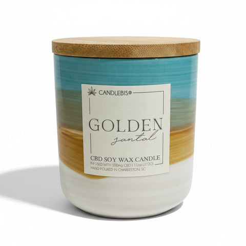 GOLDEN SANTAL CBD CANDLE